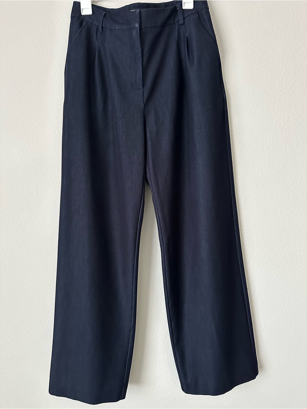 Zac & Rachel Blue Navy Wide-Leg Dress Pants